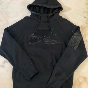 Nike Men's Black Hoodie with Logo